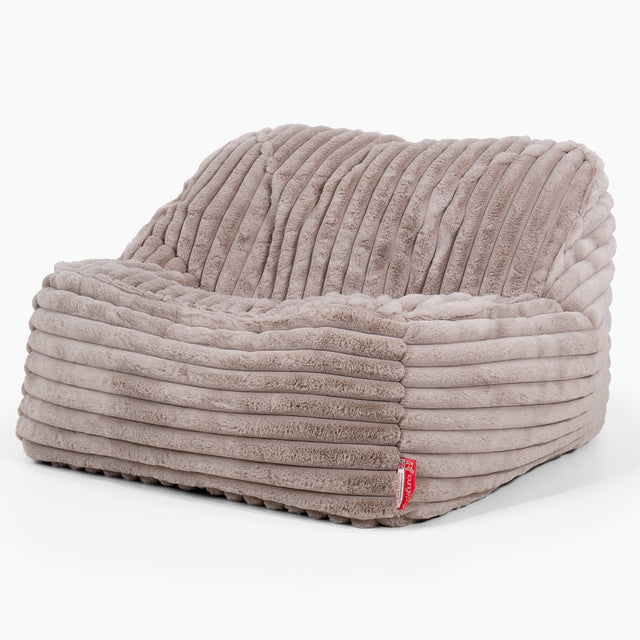 Puf Silla Encorvada - Pana de Felpa Ultra Visón 01