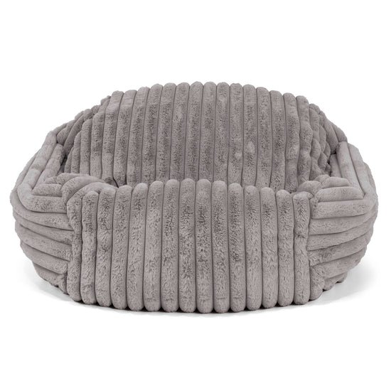 Puf Silla Sabina - Pana de Felpa Ultra Gris 02