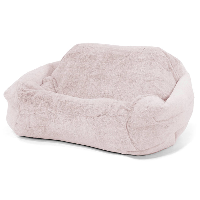 Puf Silla Sabina - Piel de Conejo Sintética Rosa Empolvado 01