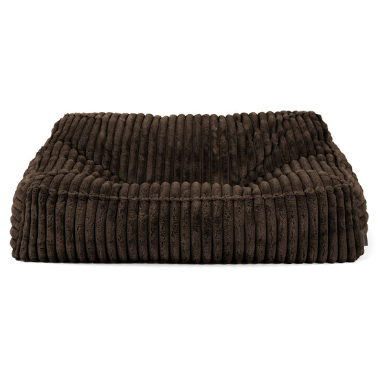 Puf Sillón Encorvado - Pana de Felpa Ultra Café 02