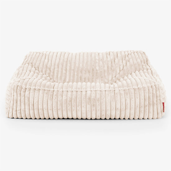Puf Sillón Encorvado - Pana de Felpa Ultra Crema 02