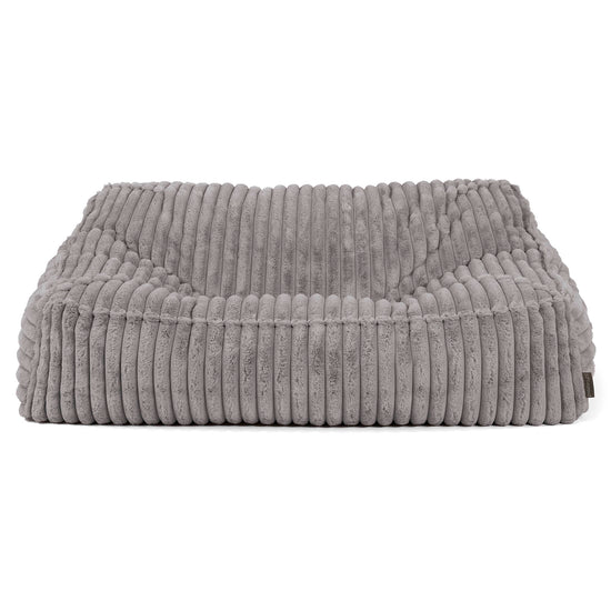 Puf Sillón Encorvado - Pana de Felpa Ultra Gris 02