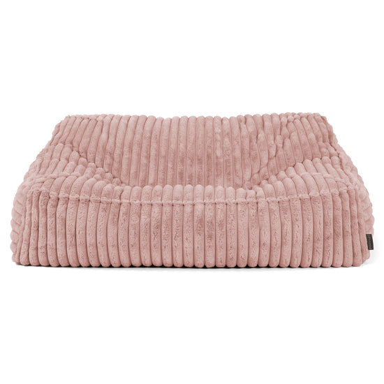 Puf Sillón Encorvado - Pana de Felpa Ultra Rosa Empolvado 02