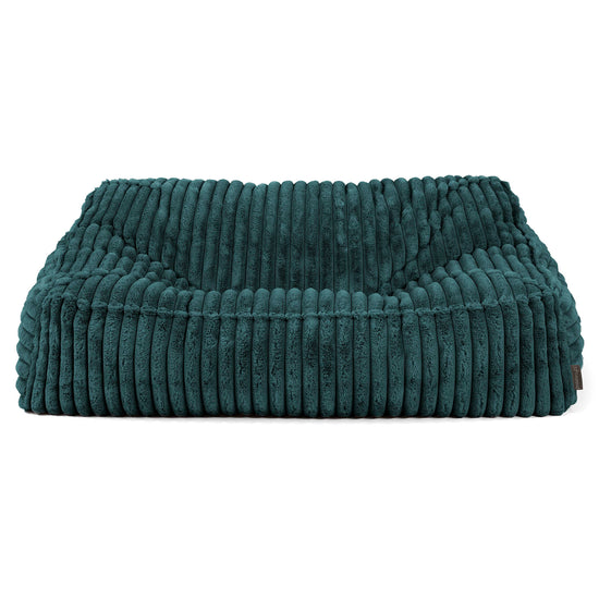 Puf Sillón Encorvado - Pana de Felpa Ultra Turquesa 02
