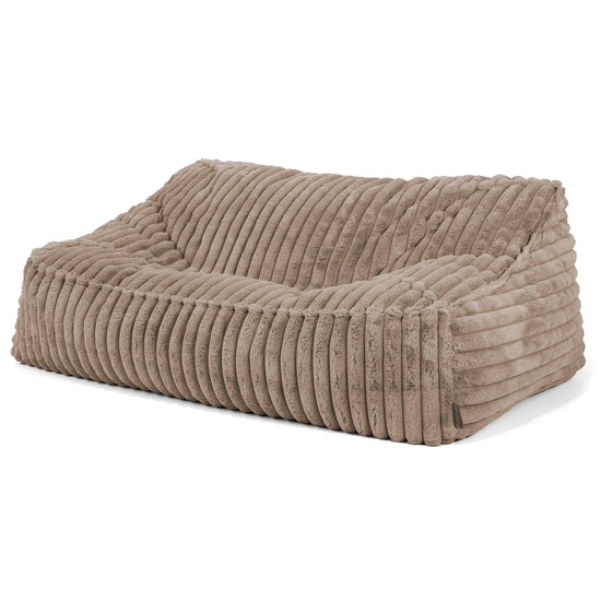 Puf Sillón Encorvado - Pana de Felpa Ultra Visón 01