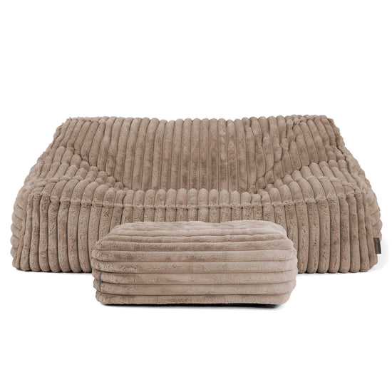 Puf Sillón Encorvado - Pana de Felpa Ultra Visón 03