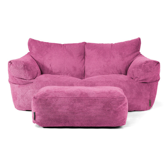 Puf Sofá Josephine - Pompón Rosa 02