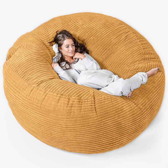 Puff Gigante 'Mega - Pana Clásica Miel Dorada 01