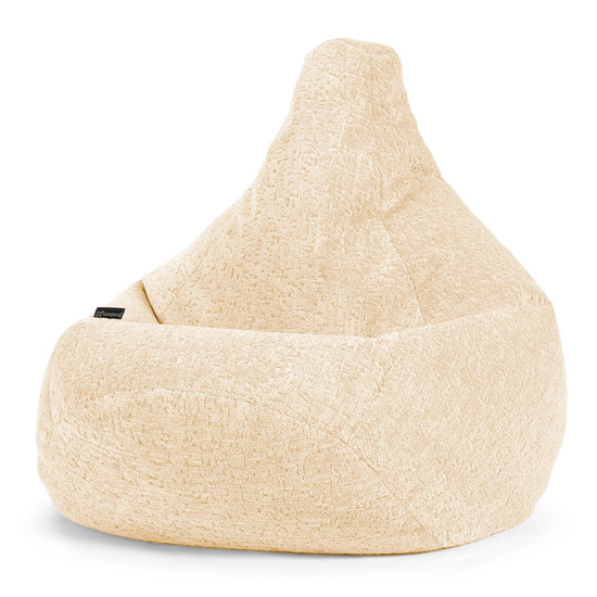 Puff Pera - Chenilla Premium Marfil 02