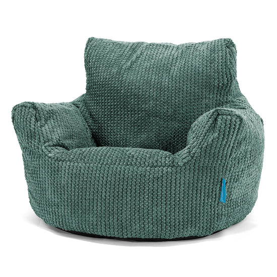 Puff Sillón para niños 1-3 años - Pompón Verde Musgo 01