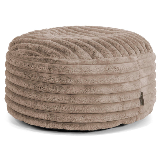 Puff Taburete - Pana de Felpa Ultra Visón 01