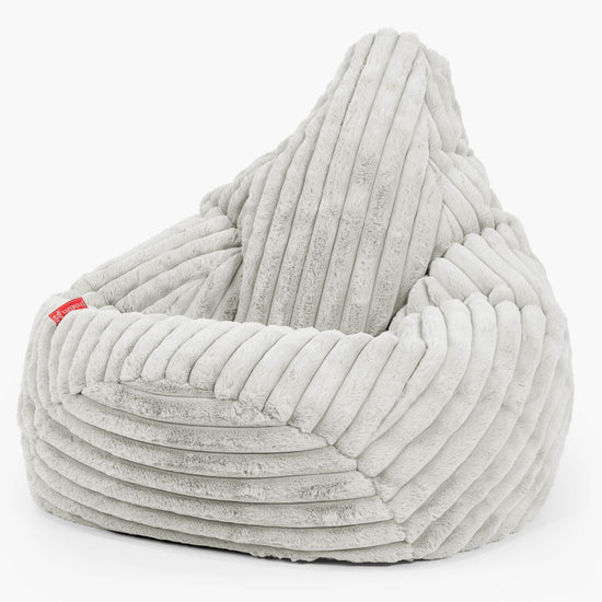 Silla De Juego Puf - Pana de Felpa Ultra Verde Salvia 02