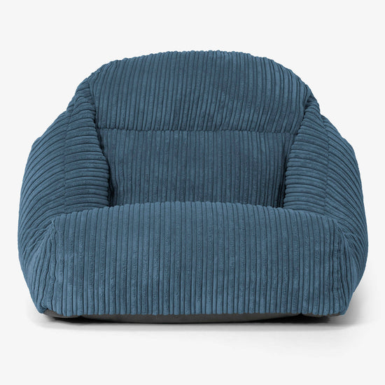 Silla Puff de Suelo Aya - Pana Clásica Azul marino 02