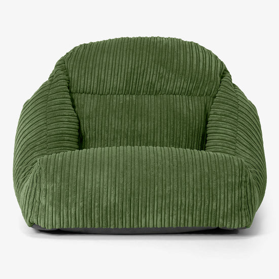 Silla Puff de Suelo Aya - Pana Clásica Bosque Verde 02