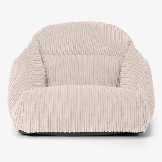 Silla Puff de Suelo Aya - Pana Clásica Marfil 02