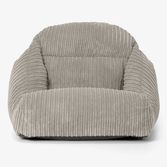 Silla Puff de Suelo Aya - Pana Clásica Visón 02