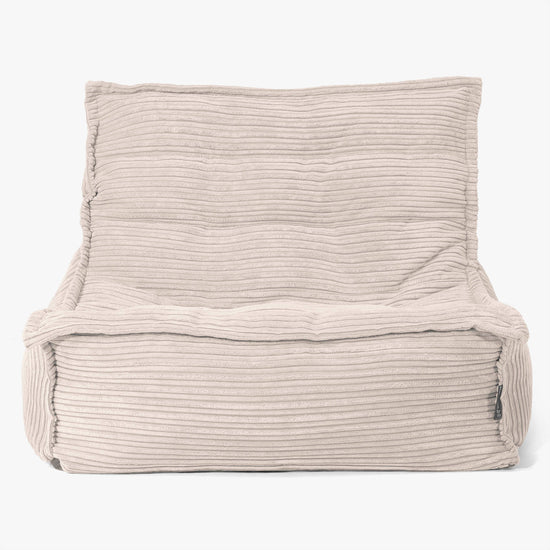 Silla Puff de Suelo Oliver - Pana Clásica Marfil 02