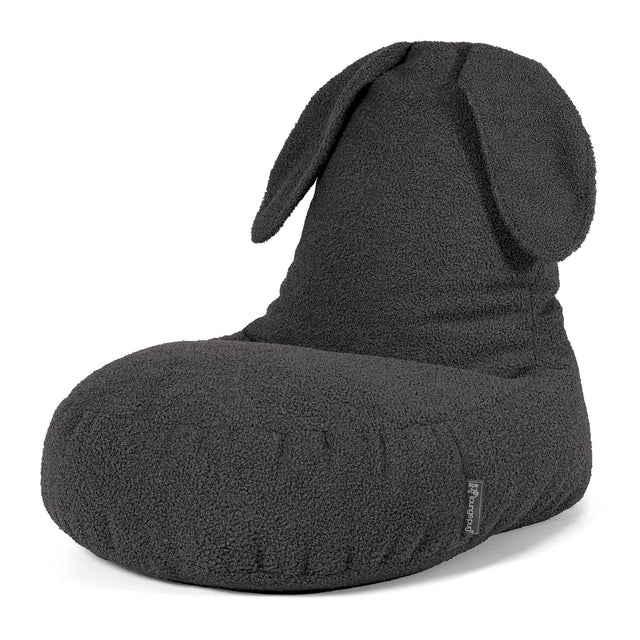 Silla Puff Infantil Animal Conejo de 2 a 6 años - Boucle Grafito 01