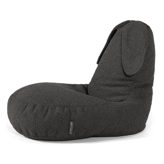 Silla Puff Infantil Animal Conejo de 2 a 6 años - Boucle Grafito 02