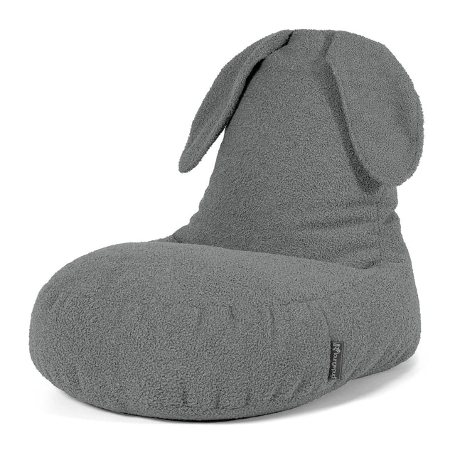 Silla Puff Infantil Animal Conejo de 2 a 6 años - Boucle Gris 01