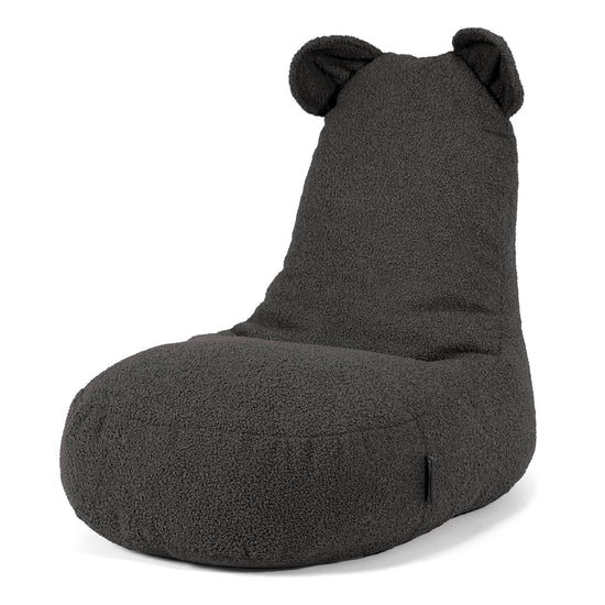 Silla Puff Infantil Animal Oso de 2 a 6 años - Boucle Grafito 01