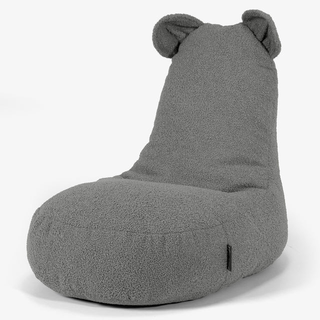 Silla Puff Infantil Animal Oso de 2 a 6 años - Boucle Gris 01