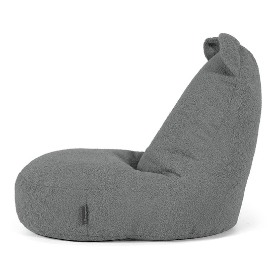 Silla Puff Infantil Animal Oso de 2 a 6 años - Boucle Gris 02