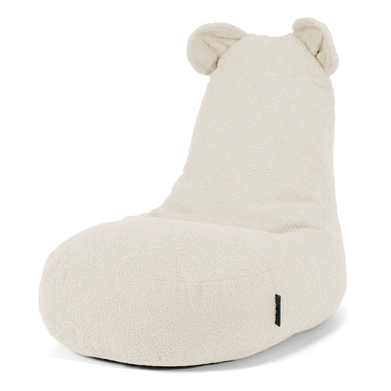 Silla Puff Infantil Animal Oso de 2 a 6 años - Boucle Marfil 01