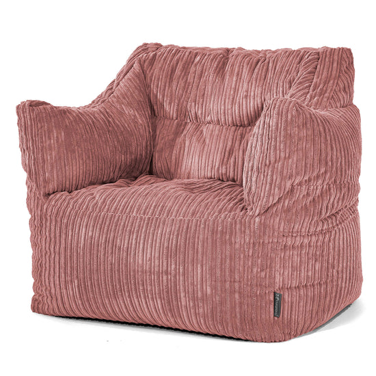 Sillón Puff Victor - Pana Clásica Durazno 01