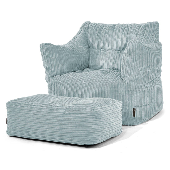 Sillón Puff Victor - Pana Clásica Menta 02