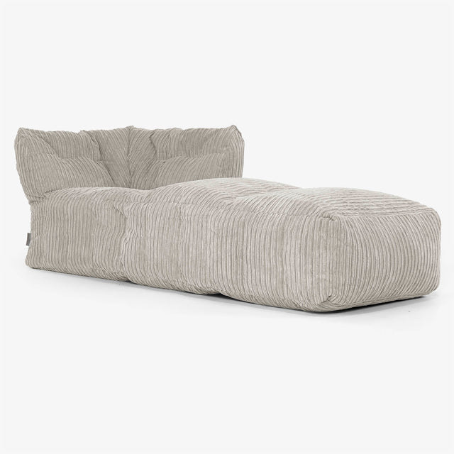 Sofá Modular Puf, Sección Chaise Derecha - Pana Clásica Visón 01