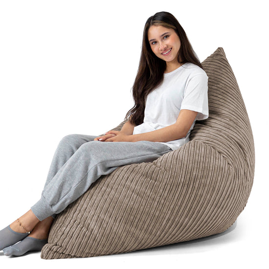 Puff Gigante Cama XL - Pana Clásica Marrón empolvado 03