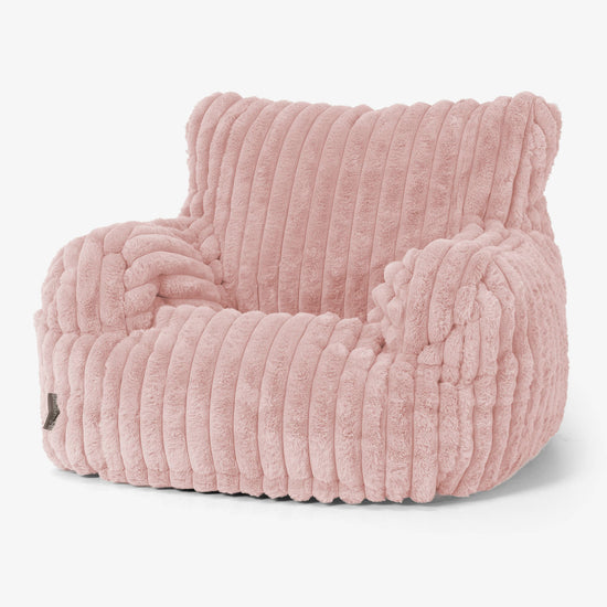 Puff Sillón Josephine - Pana de Felpa Ultra Rosa Empolvado 01