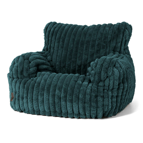 Puff Sillón Josephine - Pana de Felpa Ultra Turquesa 01