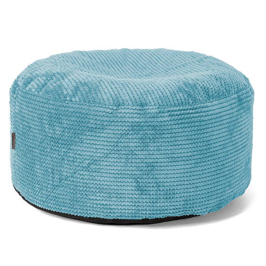 Reposapiés Gigante Redondo - Pompón Egeo Azul 01