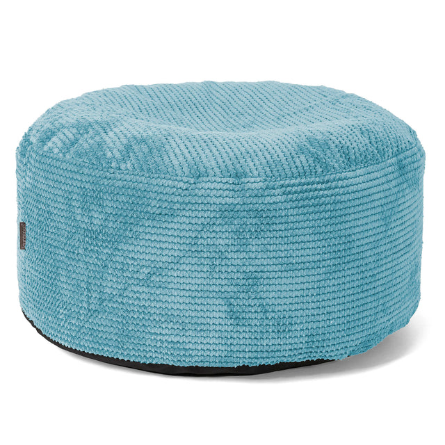Reposapiés Gigante Redondo - Pompón Egeo Azul 01