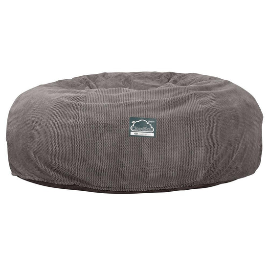 Lounge Pug, CloudSac 3000 XXL, Sofá Puf Viscoelástico King Sized, Pana efecto Waffle Carbón Gris