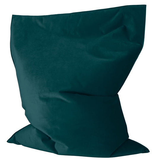 LOUNGE PUG, Puff Cama Junior, Terciopelo - Turquesa