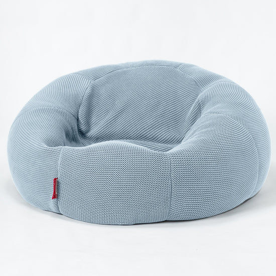 LOUNGE PUG - Puff Gigante Sofá Clásica - Ellos Punto Grueso Azul Brumoso