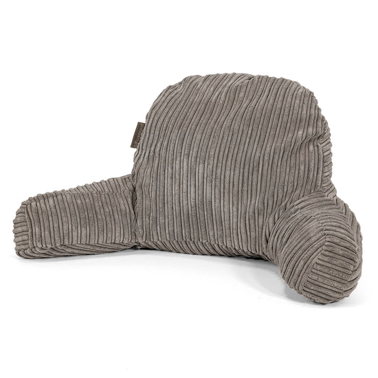 Almohada de Lectura de Alto Soporte - Pana Clásica Grafito 01