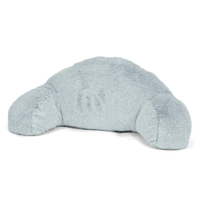 Almohada de Lectura para Niños de Alto Soporte - Piel de Conejo Sintética Azul Empolvado 01