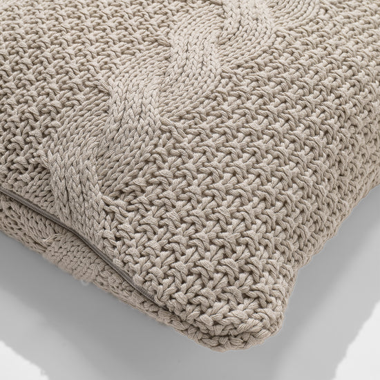 Cojín 47 x 47cm - Algodón 100% Cable Crema 02