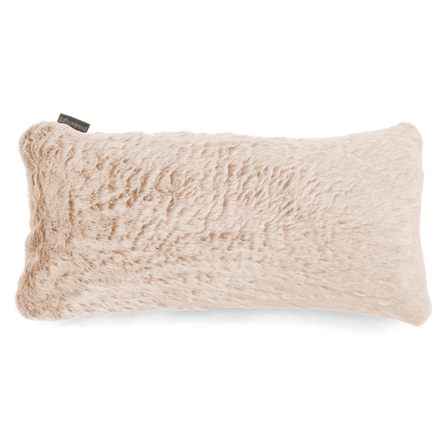 CloudSac 50 Almohada Gigante Viscoelástica 40 x 80cm - Piel de Conejo Sintética Blanco