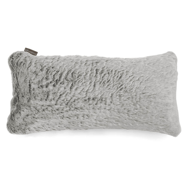 CloudSac 50 Almohada Gigante Viscoelástica 40 x 80cm - Piel de Conejo Sintética Gris Claro