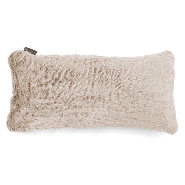 CloudSac 50 Almohada Gigante Viscoelástica 40 x 80cm - Piel de Conejo Sintética Marrón Dorado