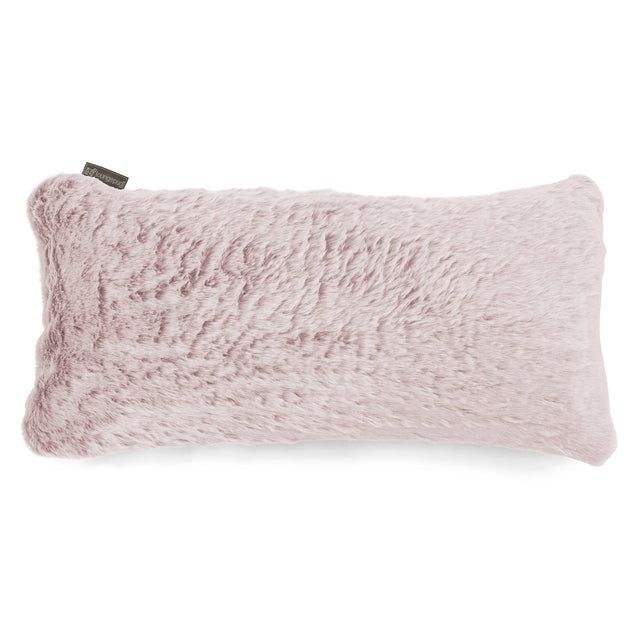 CloudSac 50 Almohada Gigante Viscoelástica 40 x 80cm - Piel de Conejo Sintética Rosa Empolvado