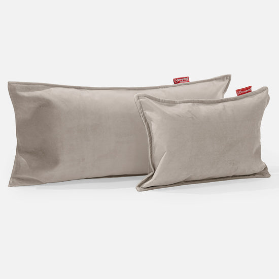CloudSac 50 Almohada Gigante Viscoelástica 40 x 80cm - Terciopelo Visón