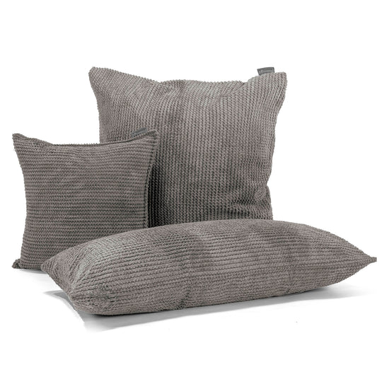 Cojín Gigante 70 x 70cm - Pompón Carbón Gris 04