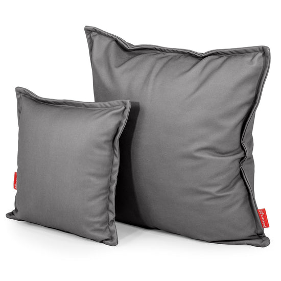 Fundas de Cojín 47 x 47cm - Cuero Vegano Gris 02
