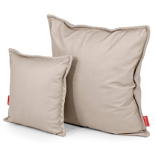 Fundas de Cojín 47 x 47cm - Cuero Vegano Marfil 02